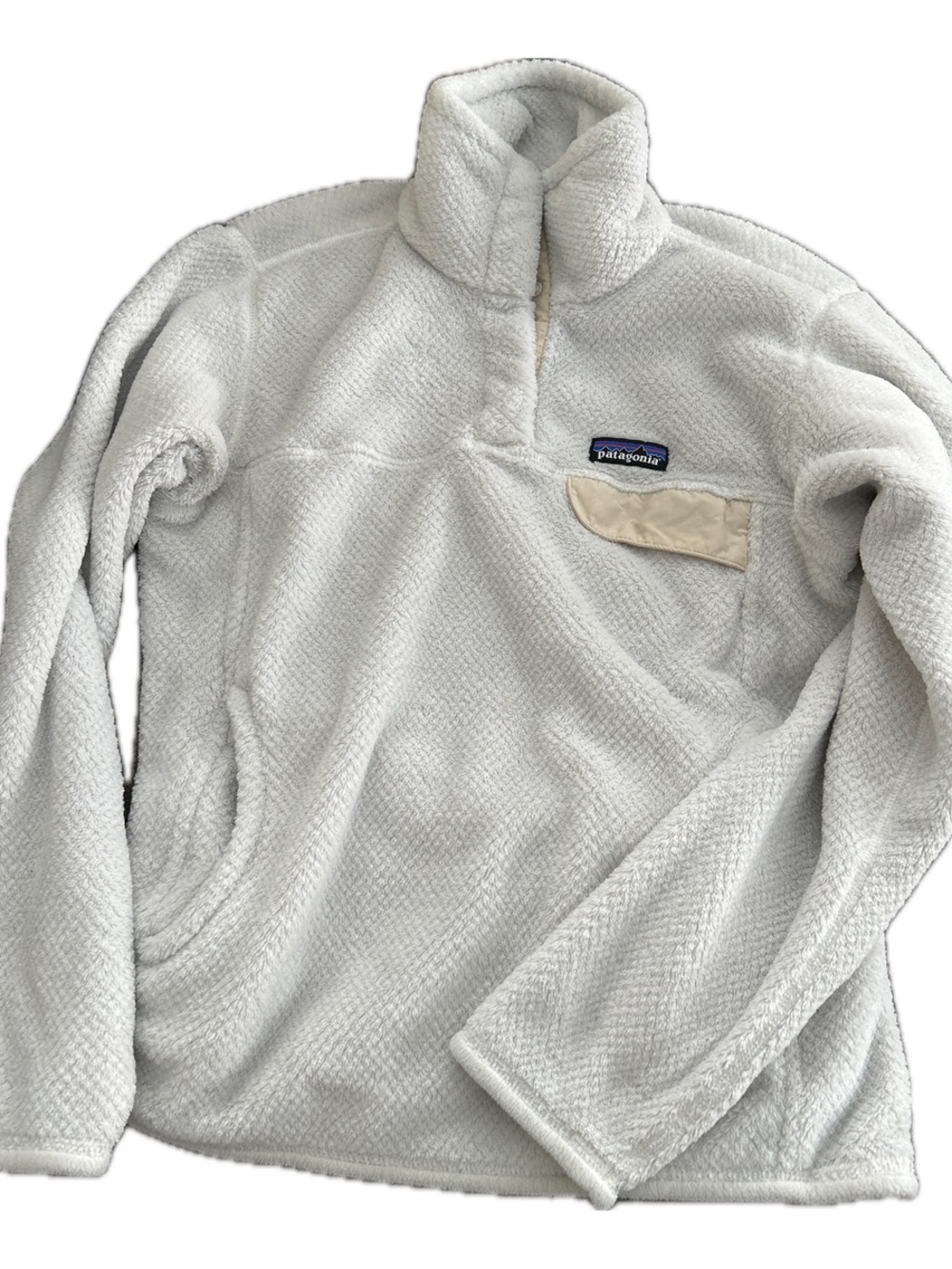 Patagonia Men’s Cream Zip-Up Microfleece Pullover